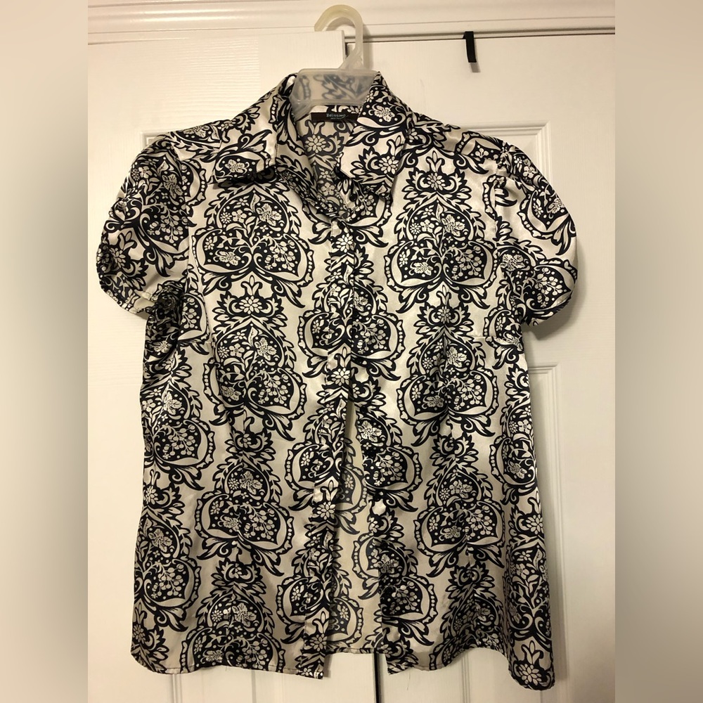 Black & White Pattern Blouse